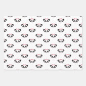 Feuille De Papier Cadeau Cadeau rose Panda Bear (Devant)