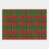 Feuille De Papier Cadeau Cadeau traditionnel de Noël Plaid (Devant)