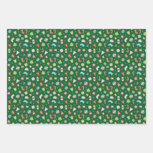 Feuille De Papier Cadeau Cadeaux de Noël (Devant)