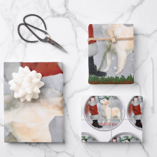 Feuille De Papier Cadeau Cadeaux de Noël Golden Retriever