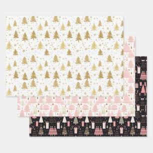 Feuille De Papier Cadeau Cadeaux de Noël magiques