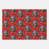 Feuille De Papier Cadeau Cadeaux de Noël Weimaraner (Devant)