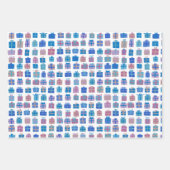 Feuille De Papier Cadeau Cadeaux mignons enrobés avec vaches Anniversaire d (Devant 3)