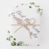 Feuille De Papier Cadeau Cadre Roses Roses Personnalisé (En situation)