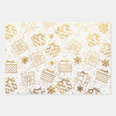 Feuille De Papier Cadeau Cadres de Noël 4 (Devant 3)