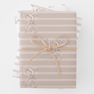 Feuille De Papier Cadeau Café Bebe Baby Shower à l'ancienne