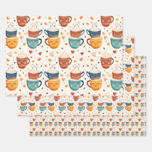 Feuille De Papier Cadeau Café Saint-Valentin Roasts romantiques
