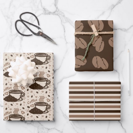 Feuille De Papier Cadeau Café Vibe Trio 3 (Recto)