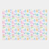 Feuille De Papier Cadeau Cake présente des ballons 5e anniversaire (Devant 2)