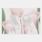 Feuille De Papier Cadeau Calla Lily Floral rose (Devant)