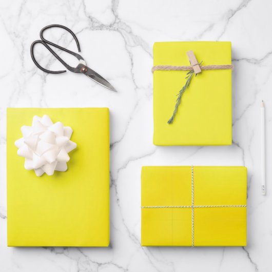 Feuille De Papier Cadeau Calme Doré (Recto)