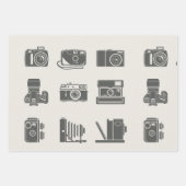 Feuille De Papier Cadeau Cameras Photographie Vintage (Devant)