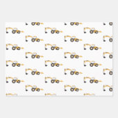 Feuille De Papier Cadeau Camion de construction Backhoe (Devant 2)