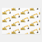 Feuille De Papier Cadeau Camion de construction de l'excavateur (Devant)