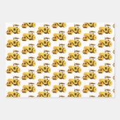 Feuille De Papier Cadeau Camion de construction de rouleau routier (Devant 2)