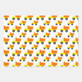 Feuille De Papier Cadeau Camion de construction Jaune Toy (Devant)