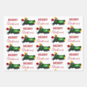 Feuille De Papier Cadeau Camion de recyclage de Noël (Devant 3)