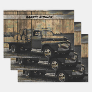 Feuille De Papier Cadeau Camion vintage Antique Camion Vieux Camion
