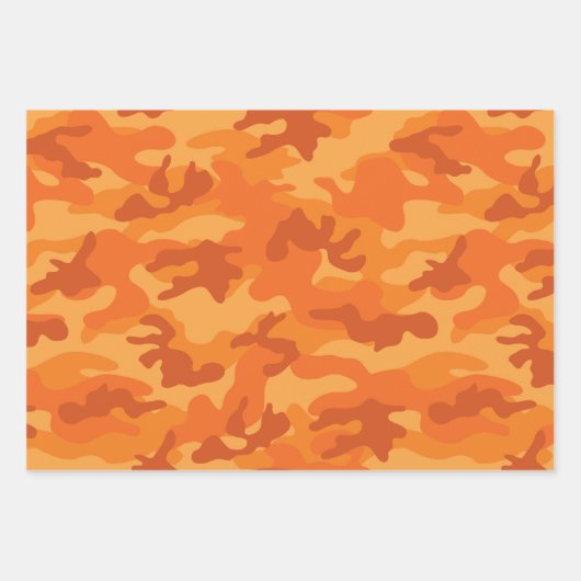 Feuille De Papier Cadeau Camo Adventure Rose Jaune Bleu Orange Amusant (Devant 3)
