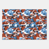 Feuille De Papier Cadeau Camo coloré agité (Devant)