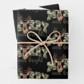 Feuille De Papier Cadeau Camo Deer Bow En Plein Air Pays (En situation)