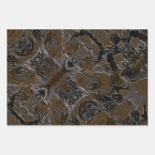 Feuille De Papier Cadeau Camouflage Brown métallique (Devant 3)