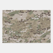 Feuille De Papier Cadeau Camouflage Camo multicolore, Motif militaire (Devant 3)