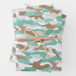 Feuille De Papier Cadeau Camouflage côtier