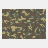 Feuille De Papier Cadeau Camouflage de forêt (Devant)