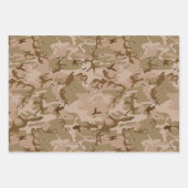 Feuille De Papier Cadeau Camouflage Désert Avec Galets, Militaire, Armée (Devant)