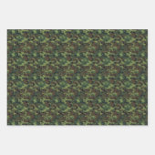 Feuille De Papier Cadeau Camouflage gris et vert (Devant 2)