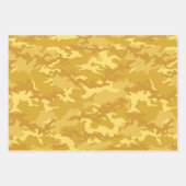 Feuille De Papier Cadeau Camouflage jaune, bleu et vert laiton (Devant)