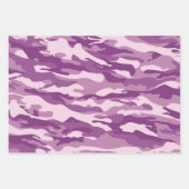 Feuille De Papier Cadeau Camouflage rose et violet Motif (Devant 3)