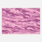 Feuille De Papier Cadeau Camouflage rose et violet Motif (Devant 2)
