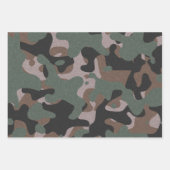 Feuille De Papier Cadeau Camouflage vert (Devant)