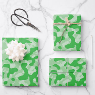 Feuille De Papier Cadeau Camouflage vert