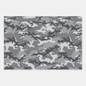 Feuille De Papier Cadeau Camouflage vert, bleu et gris (Devant 3)