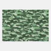 Feuille De Papier Cadeau Camouflage vert forestier (Devant)