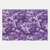 Feuille De Papier Cadeau Camouflage violet, Armée (Devant)