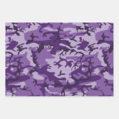 Feuille De Papier Cadeau Camouflage Violet, Militaire, Armée (Devant 3)