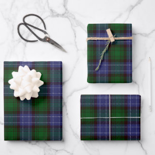 Feuille De Papier Cadeau Campbell Tartan Green Plaid