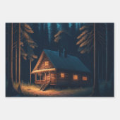 Feuille De Papier Cadeau Camping Anniversaire à thème (Devant 2)