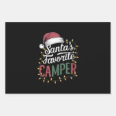 Feuille De Papier Cadeau Camping Noël Père Noël Favori Camper Cadeau (Devant)