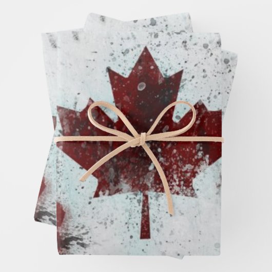 Feuille De Papier Cadeau Canada (En situation)