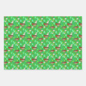 Feuille De Papier Cadeau Canards colverts dans un Motif de marais (Devant 3)