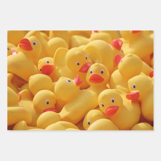 Feuille De Papier Cadeau Canards en caoutchouc (Devant)