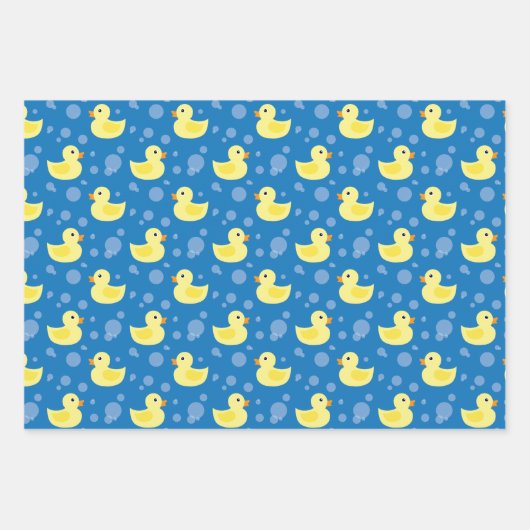 Feuille De Papier Cadeau Canards en caoutchouc (Devant 3)