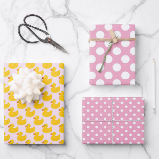 Feuille De Papier Cadeau Canards en caoutchouc correspondant aux Motifs