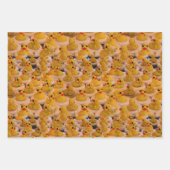 Feuille De Papier Cadeau Canards en caoutchouc jaune Motif animal  (Devant)