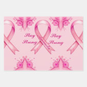 Feuille De Papier Cadeau Cancer du sein Ruban rose (Devant 3)